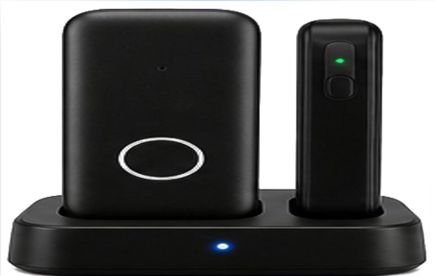 Gemini medical alert pendant in its charging dock